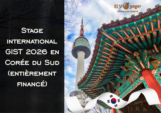Stage international GIST 2026 en Corée du Sud (entièrement financé) - Mois de formation : juillet à août 2026