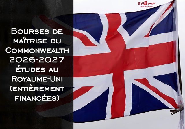 Bourses de maîtrise du Commonwealth 2026-2027 études au Royaume-Uni (entièrement financées) - Niveau d'études : Master (formation à distance)