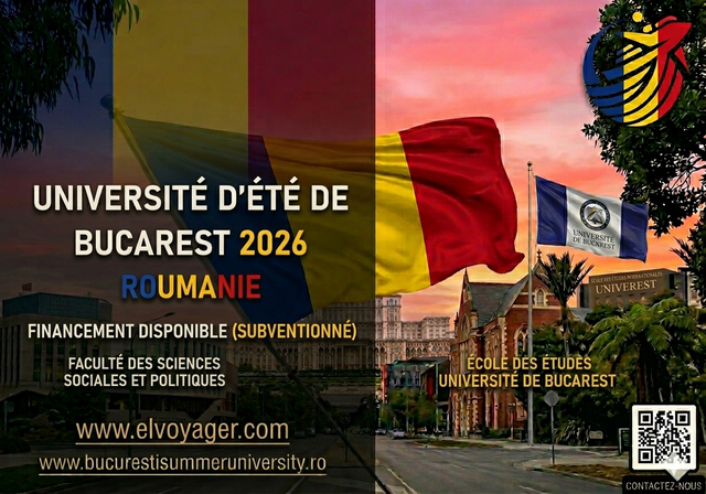 Université d'été de Bucarest 2026 en Roumanie (financée) - Durée : 2 semaines