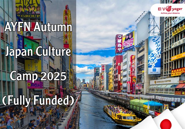 AYFN Autumn Japan Culture Camp 2025 (Fully Funded) - Applications are now open for the AYFN Japan Cultural Camp Fall 2025. Are you ready to explore Japanese culture and make friends around the world? Well, here's your chance to explore Japan with a fully-funded travel grant. This is a fully-funded, week-long international camp for applicants from all over the world . The camp will take place from October 19 to 24, 2025, in Osaka , Kyoto, and Nara. The camp is hosted by the ASEAN Youth Friendship Network (AYFN). It is open to applicants from any academic background . This program provides an opportunity to participate in a short-term Japanese cultural immersion program. The program aims to give participants an understanding of Japanese culture and the Japanese language. Below are more details about the AYFN Japan Camp requirements and application process.