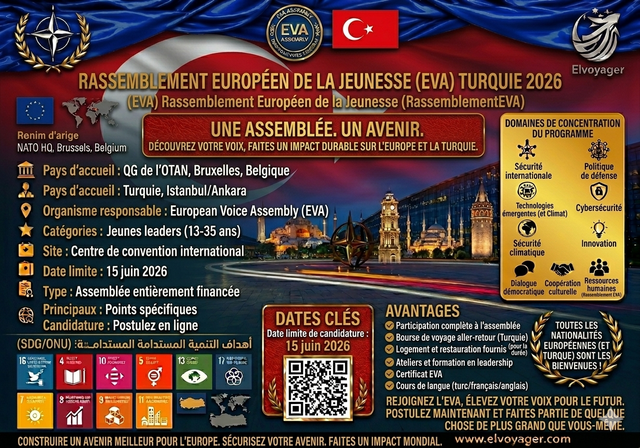 Assemblée de la Voix Européenne (EVA) Turquie 2026 - Durée : 5 jours (20-24 août 2026)