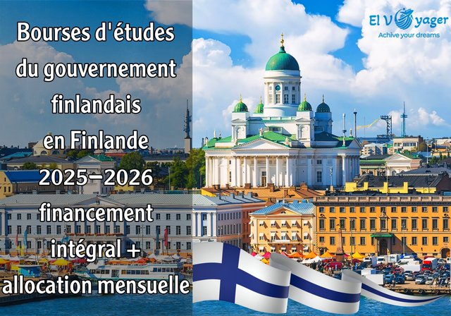 Bourses d'études du gouvernement finlandais en Finlande 2025-2026 (financement intégral + allocation mensuelle) - Bourses de baccalauréat et de maîtrise