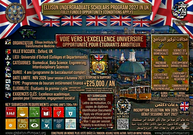 Programme de bourses d'études de premier cycle Ellison 2027 au Royaume-Uni (entièrement financé) - Institut de technologie Ellison