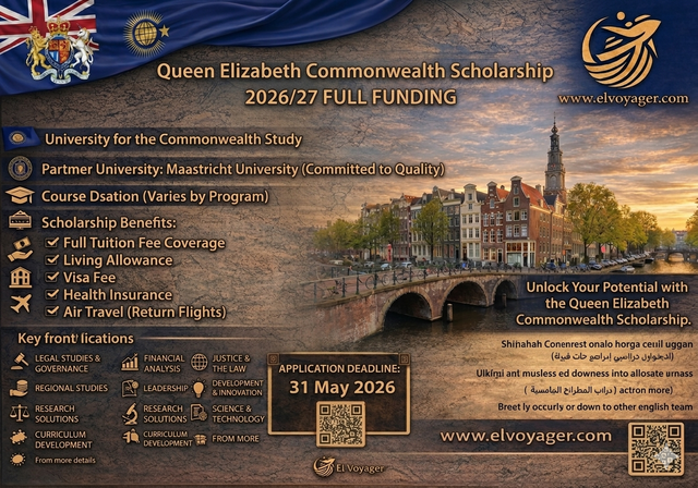 Queen Elizabeth Commonwealth Scholarships 2026-27 (Fully Funded) - Study Level: Masters Degree